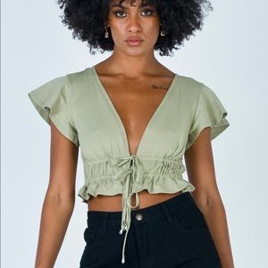 JAMISON REID CROP TOP KHAKI